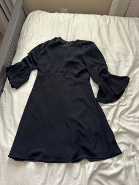 Lulu's Black Bell Sleeve Mini Dress